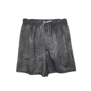 Nike Swim Trunks Adult Medium 9” Inseam Lined Athletic Shorts Black Mens